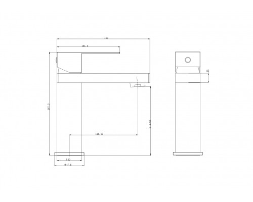 Смеситель для раковины WONZON & WOGHAND, Белый матовый (WW-A40982-MW)