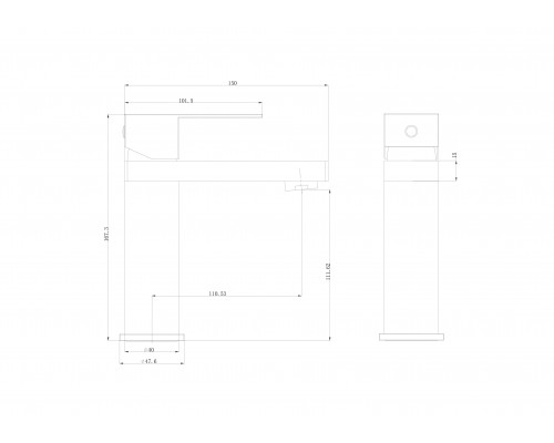 Приобрести Смеситель для раковины WONZON & WOGHAND, Брашированный никель (WW-A40982-BS) в магазине сантехники Santeh-Crystal.ru