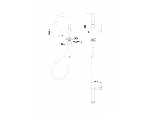 Приобрести Смеситель для раковины WONZON & WOGHAND, Брашированное золото (WW-FE01L212-BG) в магазине сантехники Santeh-Crystal.ru