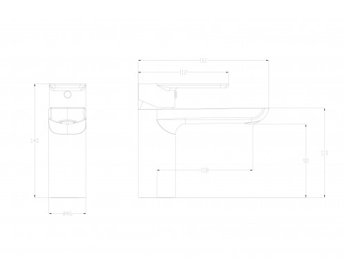 Заказать Смеситель для раковины WONZON & WOGHAND, Темный графит (WW-A40732-BGG) в магазине сантехники Santeh-Crystal.ru