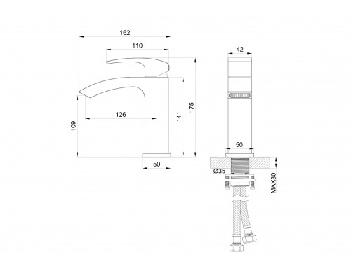 Приобрести Смеситель для раковины WONZON & WOGHAND, Брашированное золото (WW-88139009-BG) в магазине сантехники Santeh-Crystal.ru