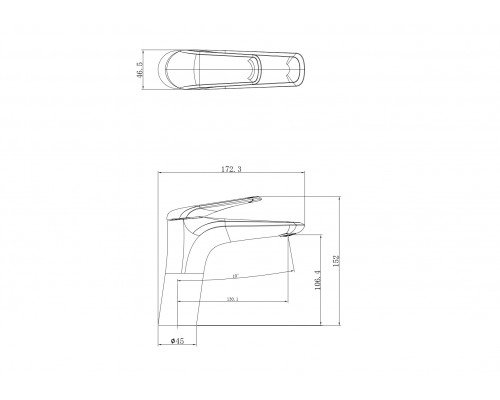 Смеситель для раковины WONZON & WOGHAND, Белый матовый (WW-A41222-MW)