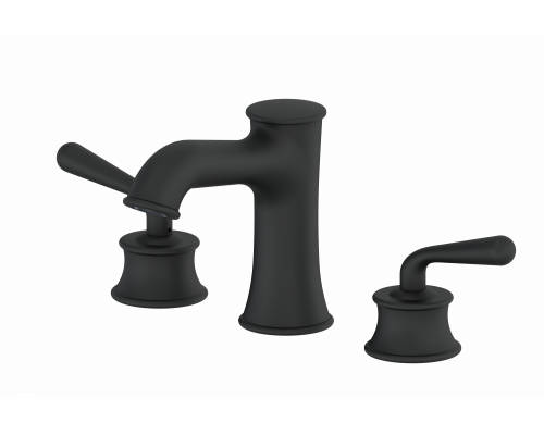 Смеситель для раковины на 3 отверстия Wonzon & Woghand, Черный матовый (WW-88159008-MB)
