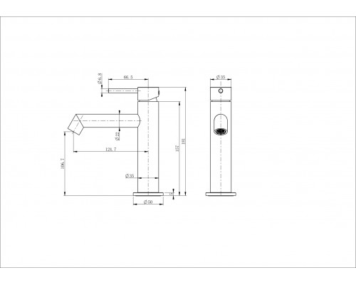 Смеситель для раковины WONZON & WOGHAND, Белый матовый (WW-H1063-MW)