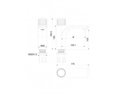 Приобрести Смеситель для раковины WONZON & WOGHAND, Брашированное золото (WW-A40412-BG) в магазине сантехники Santeh-Crystal.ru