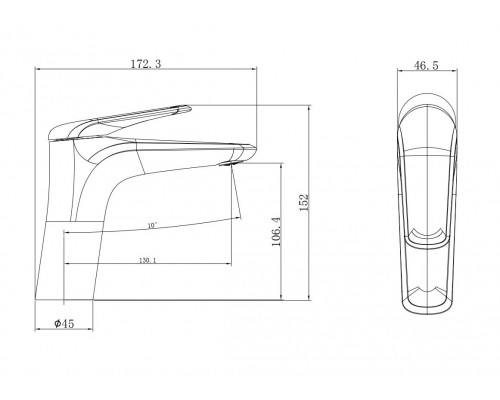 Приобрести Смеситель для раковины WONZON & WOGHAND, Хром (WW-A41222-CR) в магазине сантехники Santeh-Crystal.ru