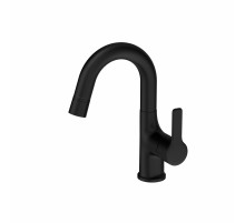 Смеситель для раковины с выдвижным изливом WONZON & WOGHAND, Черный матовый (WW-FE01L212-MB)