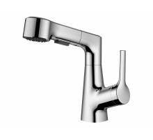 Смеситель для раковины с выдвижным изливом WONZON & WOGHAND, Хром (WW-121B108-CR)