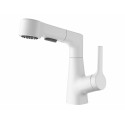 Смеситель для раковины с выдвижным изливом WONZON & WOGHAND, Белый матовый (WW-121B108-MW)