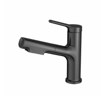 Смеситель для раковины с выдвижным изливом WONZON & WOGHAND, Темный графит (WW-A40862-BGG)