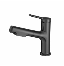 Смеситель для раковины с выдвижным изливом WONZON & WOGHAND, Темный графит (WW-A40862-BGG)