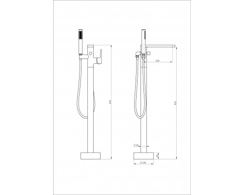 Приобрести Смеситель для ванны напольного монтажа WONZON & WOGHAND, Брашированное золото (WW-88649901-BG) в магазине сантехники Santeh-Crystal.ru