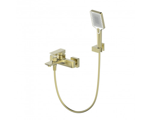 Смеситель для ванны с душем WONZON & WOGHAND EDGE, Брашированное золото (WW-88639003A- BG)