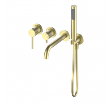 Смеситель для ванны встраиваемый WONZON & WOGHAND, Брашированное золото (WW-889017-BG)