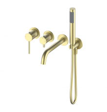 Смеситель для ванны встраиваемый WONZON & WOGHAND, Брашированное золото (WW-889017-BG)