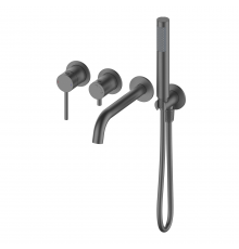 Смеситель для ванны встраиваемый WONZON & WOGHAND, Темный графит (WW-889017-BGM)