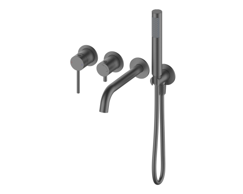 Смеситель для ванны встраиваемый WONZON & WOGHAND, Темный графит (WW-889017-BGM)