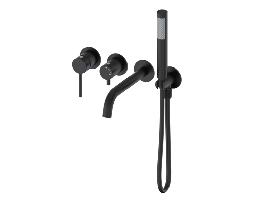 Смеситель для ванны встраиваемый WONZON & WOGHAND, Черный матовый (WW-889017-MB)