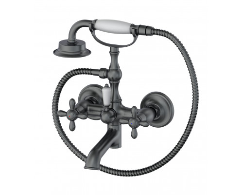 Купить Смеситель для ванны с душем WONZON & WOGHAND, Темный графит (WW-88639020-BGM) в магазине сантехники Santeh-Crystal.ru