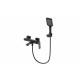 Приобрести Смеситель для ванны с душем WONZON & WOGHAND, Черный матовый (WW-88639011-MB) в магазине сантехники Santeh-Crystal.ru