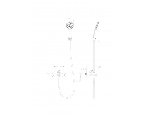 Купить Смеситель для ванны с душем WONZON & WOGHAND, Хром (WW-4530-CR) в магазине сантехники Santeh-Crystal.ru