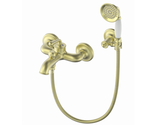 Смеситель для ванны с душем Wonzon & Woghand, Брашированное золото (WW-88639008-BG)