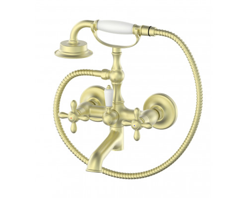 Приобрести Смеситель для ванны с душем WONZON & WOGHAND, Брашированное золото (WW-88639020-BG) в магазине сантехники Santeh-Crystal.ru