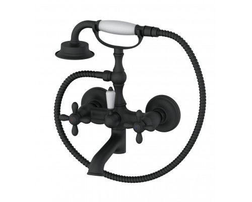 Купить Смеситель для ванны с душем WONZON & WOGHAND, Черный матовый (WW-88639020-MB) в магазине сантехники Santeh-Crystal.ru