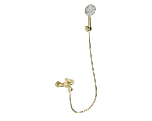 Заказать Смеситель для ванны с душем WONZON & WOGHAND, Брашированное золото (WW-AE3204-BG) в магазине сантехники Santeh-Crystal.ru