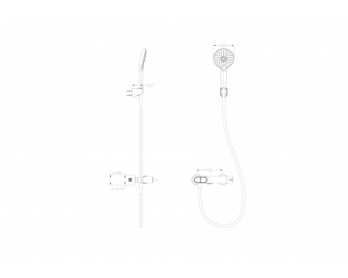 Приобрести Смеситель для ванны с душем WONZON & WOGHAND, Брашированное золото (WW-A30902-BG) в магазине сантехники Santeh-Crystal.ru