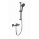 Смеситель для ванны с душевым гарнитуром и термостатом WONZON & WOGHAND, Темный графит (WW-C2021-A-BGG)