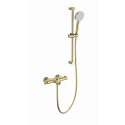 Смеситель для ванны с душевым гарнитуром и термостатом WONZON & WOGHAND, Брашированное золото (WW-C2001-A-BG)