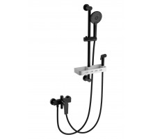 Смеситель для ванны с душевым гарнитуром WONZON & WOGHAND, Черный матовый (WW-A31003-MB)