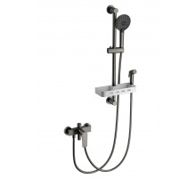 Смеситель для ванны с душевым гарнитуром WONZON & WOGHAND, Темный графит (WW-A31003-BGG)