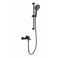 Смеситель для ванны с душевым гарнитуром WONZON & WOGHAND, Черный матовый (WW-C2036-MB)