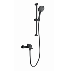 Смеситель для ванны с душевым гарнитуром WONZON & WOGHAND, Черный матовый (WW-C2036-MB)