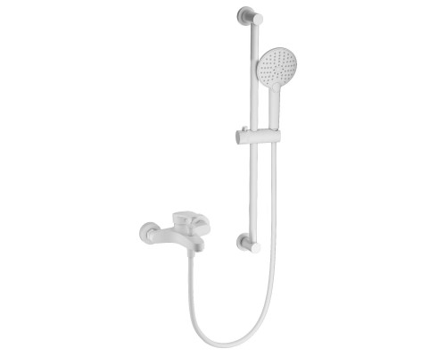 Заказать Смеситель для ванны с душевым гарнитуром WONZON & WOGHAND, Белый матовый (WW-C2501-MW) в магазине сантехники Santeh-Crystal.ru