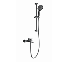 Смеситель для ванны с душевым гарнитуром WONZON & WOGHAND, Темный графит (WW-C2036-BGG)