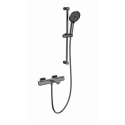 Смеситель для ванны с душевым гарнитуром и термостатом WONZON & WOGHAND, Темный графит (WW-C2011-A-BGG)