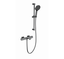 Смеситель для ванны с душевым гарнитуром и термостатом WONZON & WOGHAND, Темный графит (WW-C2011-A-BGG)