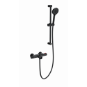 Смеситель для ванны с душевым гарнитуром и термостатом WONZON & WOGHAND, Черный матовый (WW-C2001-A-MB)
