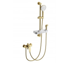 Смеситель для ванны с душевым гарнитуром WONZON & WOGHAND, Брашированное золото (WW-A31003-BG)