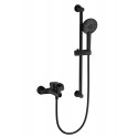 Смеситель для ванны с душевым гарнитуром WONZON & WOGHAND, Черный матовый (WW-C2501-MB)