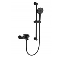 Смеситель для ванны с душевым гарнитуром WONZON & WOGHAND, Черный матовый (WW-C2501-MB)