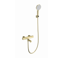 Смеситель для ванны с душем и термостатом WONZON & WOGHAND, Темный графит (WW-B2016-A1-BG)