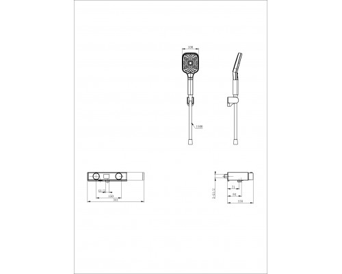 Смеситель для ванны с душем и термостатом WONZON & WOGHAND, Белый матовый (WW-B2551-MW)