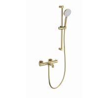 Смеситель для ванны с душем и термостатом WONZON & WOGHAND, Брашированное золото (WW-C2006-A-BG)