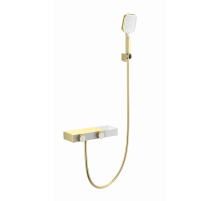 Смеситель для ванны с душем и термостатом WONZON & WOGHAND, Брашированное золото (WW-B2551-BG)