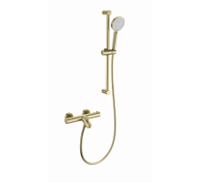 Смеситель для ванны с душем и термостатом WONZON & WOGHAND, Брашированное золото (WW-C2002-A-BG)
