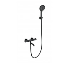 Смеситель для ванны с душем и термостатом WONZON & WOGHAND, Черный матовый (WW-B2065-A1-MB)